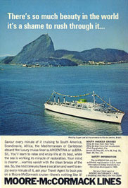 Vintage Moore Mccormack Steamship Menu Lot S.S. Brasil, Ada